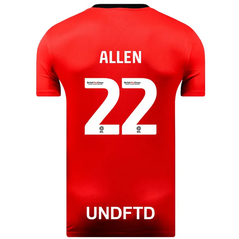 Danxen Niño Camiseta Remi Allen #22 Rojo 2ª Equipación 2023/24 La Camisa