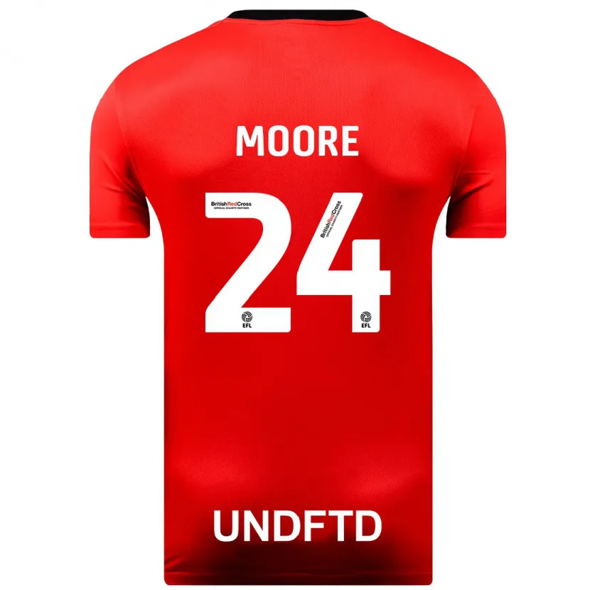 Danxen Niño Camiseta Jade Ellis Moore #24 Rojo 2ª Equipación 2023/24 La Camisa