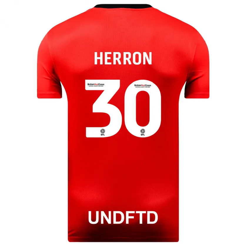 Danxen Niño Camiseta Neve Herron #30 Rojo 2ª Equipación 2023/24 La Camisa