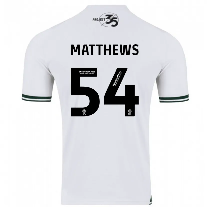 Danxen Niño Camiseta Jack Matthews #54 Blanco 2ª Equipación 2023/24 La Camisa