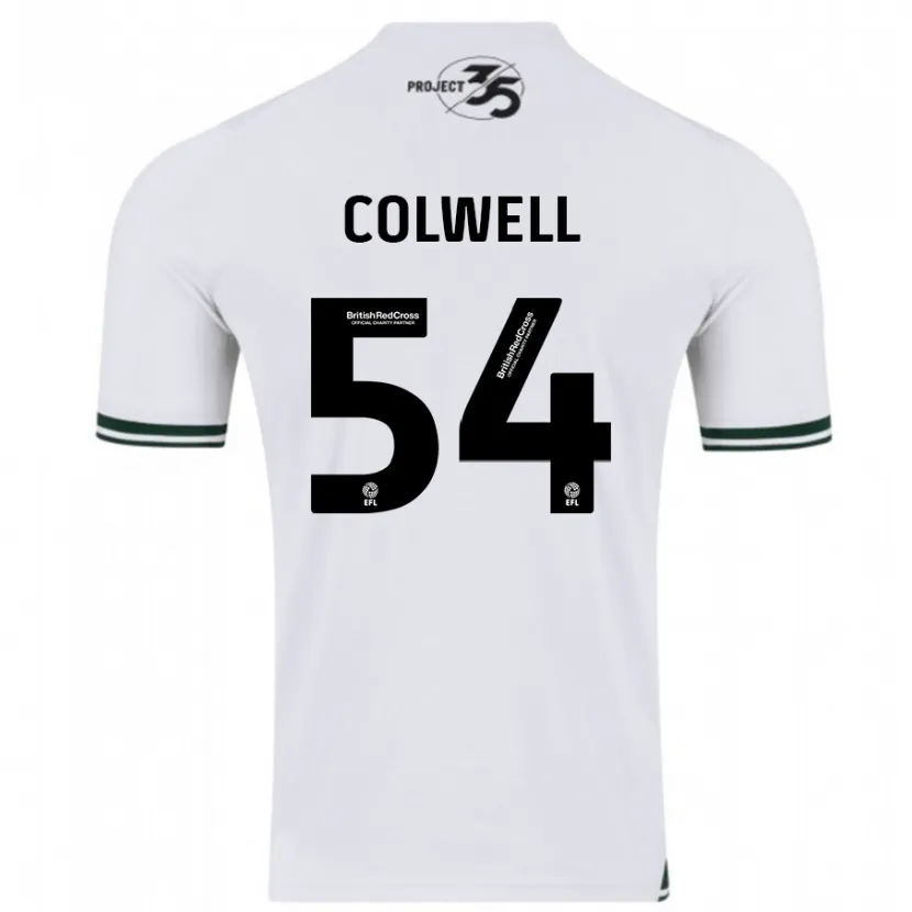 Danxen Niño Camiseta Lewis Colwell #54 Blanco 2ª Equipación 2023/24 La Camisa