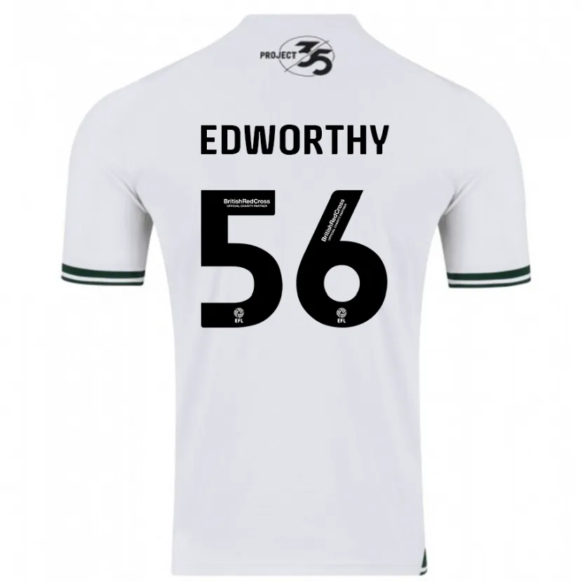 Danxen Niño Camiseta Kieran Edworthy #56 Blanco 2ª Equipación 2023/24 La Camisa