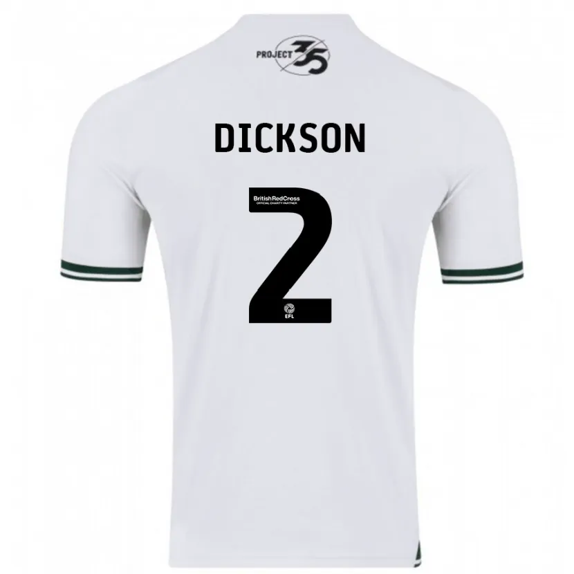 Danxen Niño Camiseta Katie Dickson #2 Blanco 2ª Equipación 2023/24 La Camisa