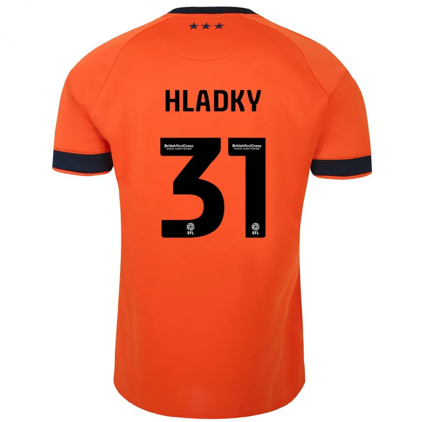 Danxen Niño Camiseta Vaclav Hladky #31 Naranja 2ª Equipación 2023/24 La Camisa