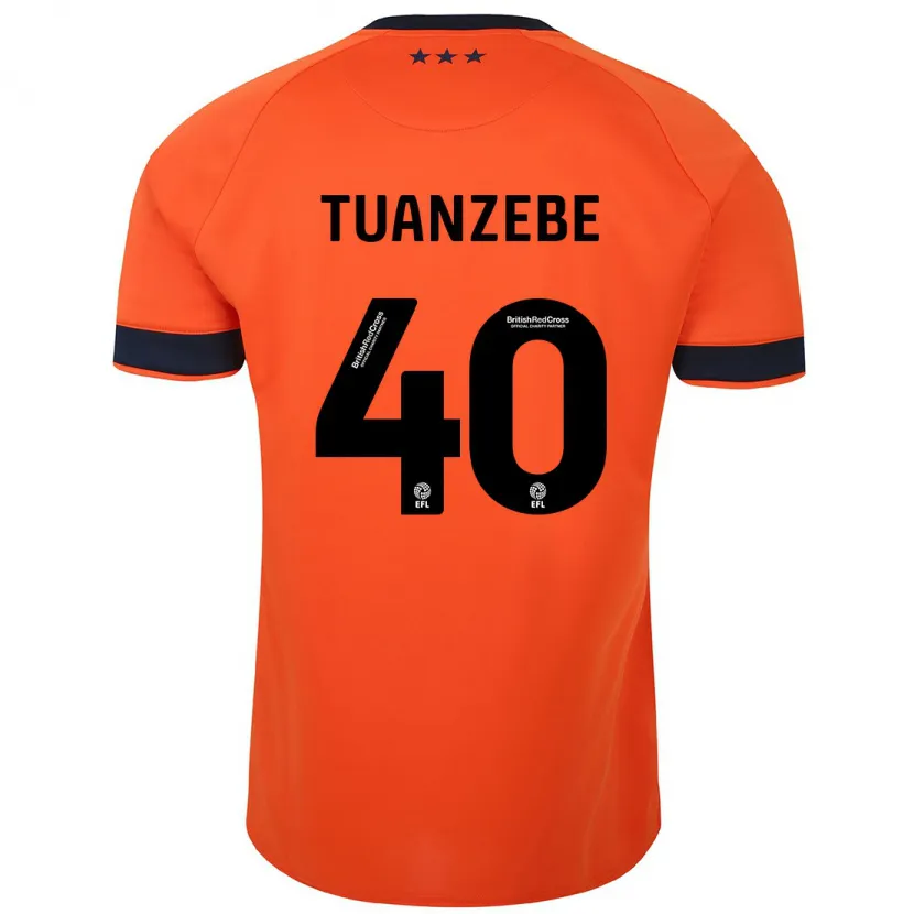 Danxen Niño Camiseta Axel Tuanzebe #40 Naranja 2ª Equipación 2023/24 La Camisa