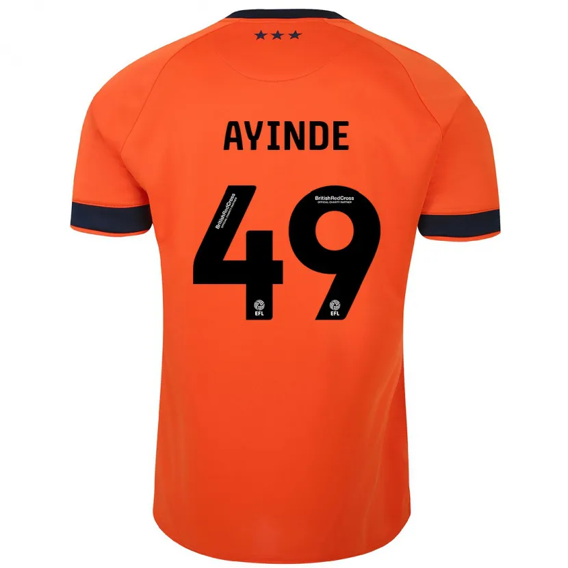 Danxen Niño Camiseta Leon Ayinde #49 Naranja 2ª Equipación 2023/24 La Camisa