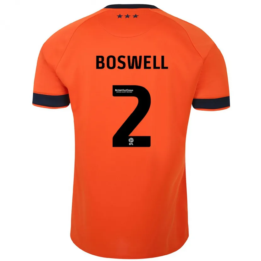 Danxen Niño Camiseta Maria Boswell #2 Naranja 2ª Equipación 2023/24 La Camisa