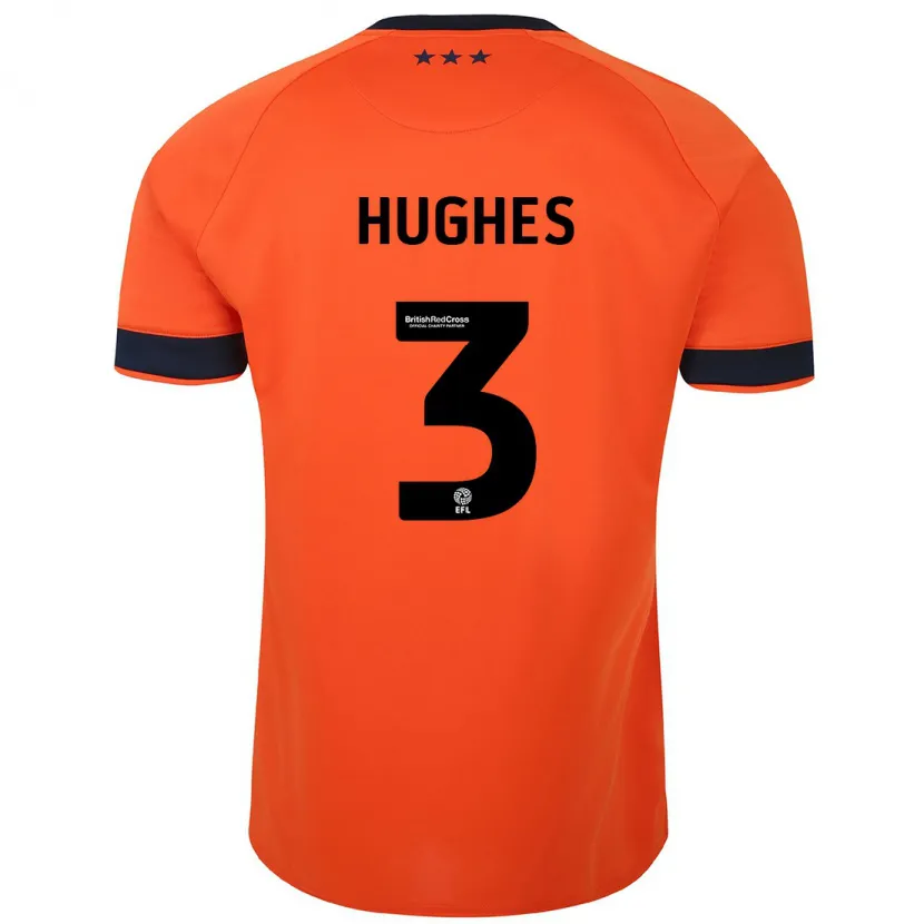 Danxen Niño Camiseta Summer Hughes #3 Naranja 2ª Equipación 2023/24 La Camisa