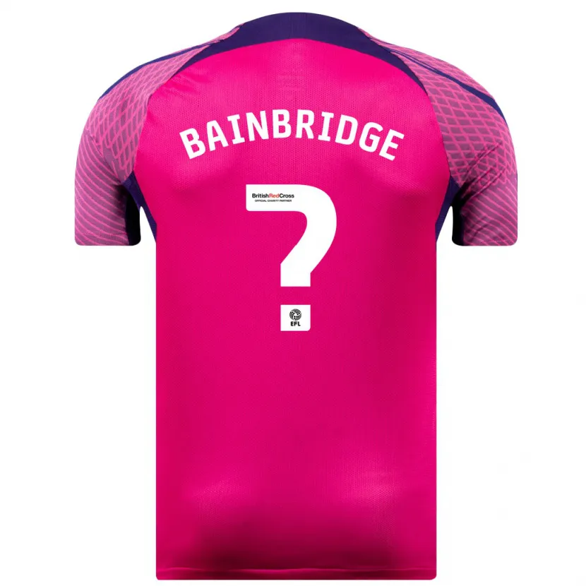 Danxen Niño Camiseta Oliver Bainbridge #0 Morado 2ª Equipación 2023/24 La Camisa