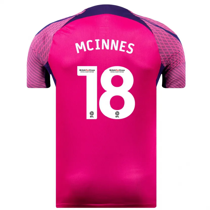 Danxen Niño Camiseta Libby Mcinnes #18 Morado 2ª Equipación 2023/24 La Camisa