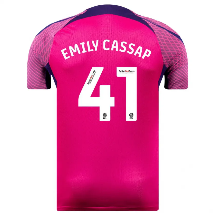 Danxen Niño Camiseta Emily Cassap #41 Morado 2ª Equipación 2023/24 La Camisa