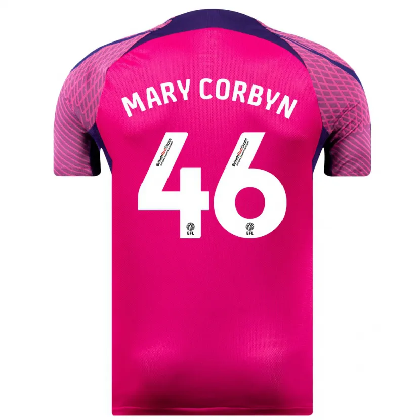 Danxen Niño Camiseta Mary Corbyn #46 Morado 2ª Equipación 2023/24 La Camisa