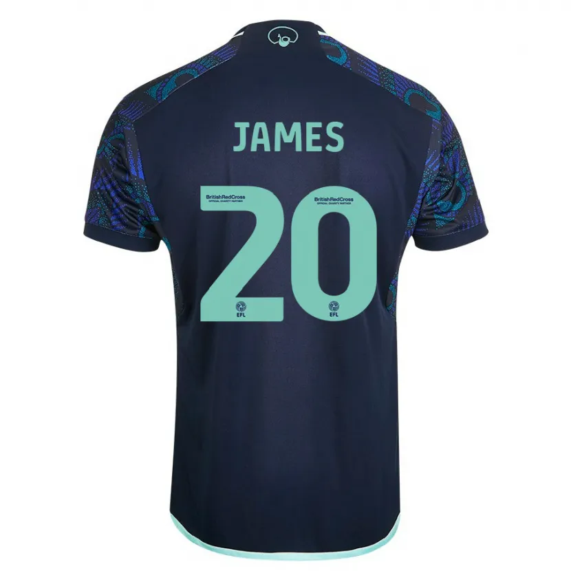 Danxen Niño Camiseta Daniel James #20 Azul 2ª Equipación 2023/24 La Camisa