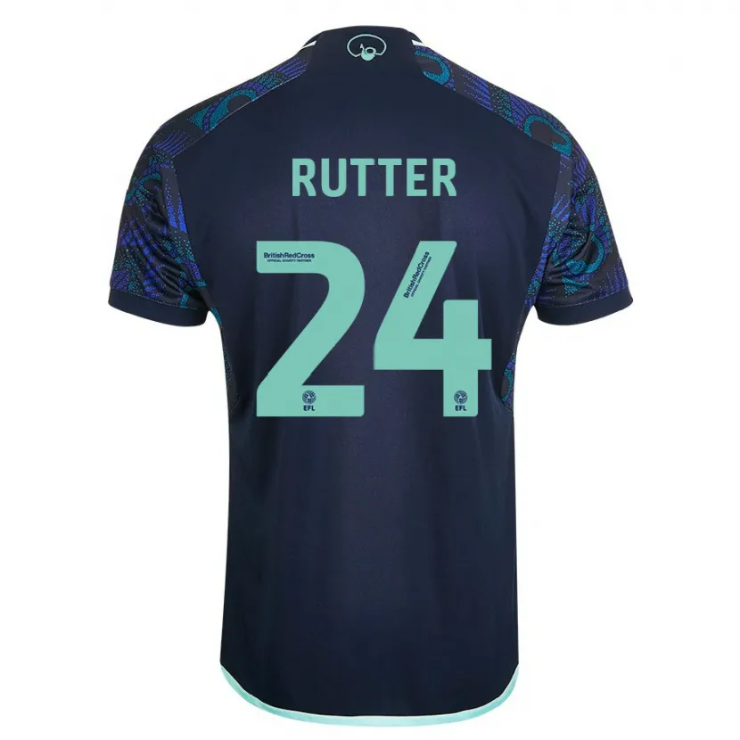 Danxen Niño Camiseta Georginio Rutter #24 Azul 2ª Equipación 2023/24 La Camisa