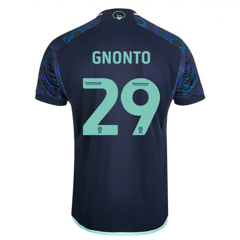 Danxen Niño Camiseta Wilfried Gnonto #29 Azul 2ª Equipación 2023/24 La Camisa