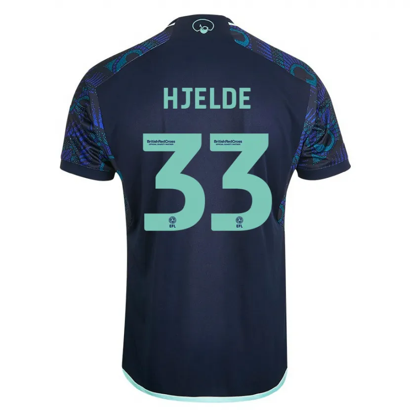 Danxen Niño Camiseta Leo Fuhr Hjelde #33 Azul 2ª Equipación 2023/24 La Camisa