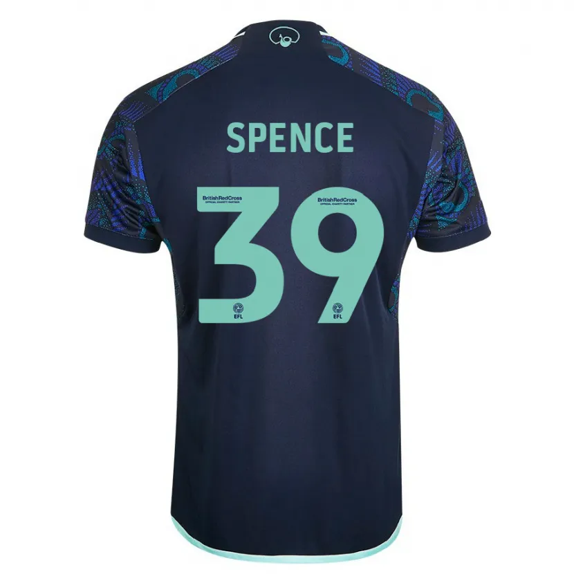 Danxen Niño Camiseta Djed Spence #39 Azul 2ª Equipación 2023/24 La Camisa