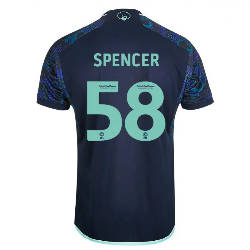 Danxen Niño Camiseta Morten Spencer #58 Azul 2ª Equipación 2023/24 La Camisa