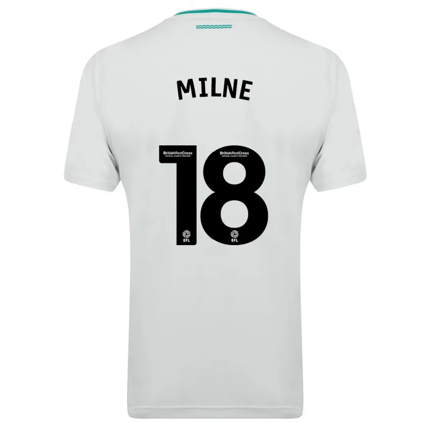 Danxen Niño Camiseta Isabel Milne #18 Blanco 2ª Equipación 2023/24 La Camisa