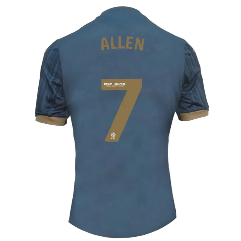 Danxen Niño Camiseta Joe Allen #7 Verde Azulado Oscuro 2ª Equipación 2023/24 La Camisa