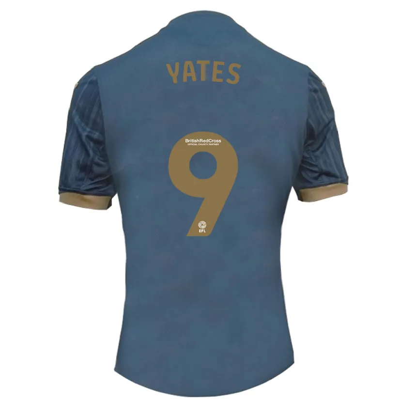 Danxen Niño Camiseta Jerry Yates #9 Verde Azulado Oscuro 2ª Equipación 2023/24 La Camisa