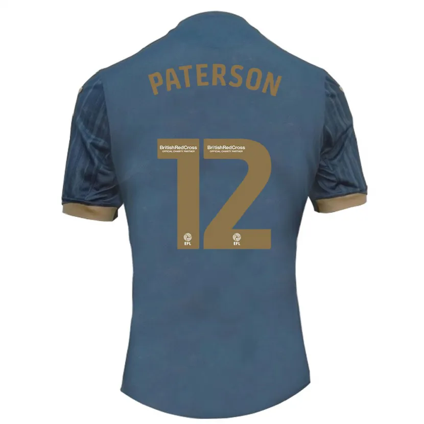 Danxen Niño Camiseta Jamie Paterson #12 Verde Azulado Oscuro 2ª Equipación 2023/24 La Camisa