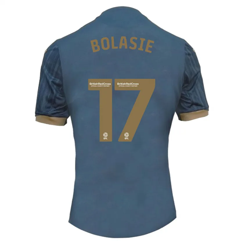 Danxen Niño Camiseta Yannick Bolasie #17 Verde Azulado Oscuro 2ª Equipación 2023/24 La Camisa