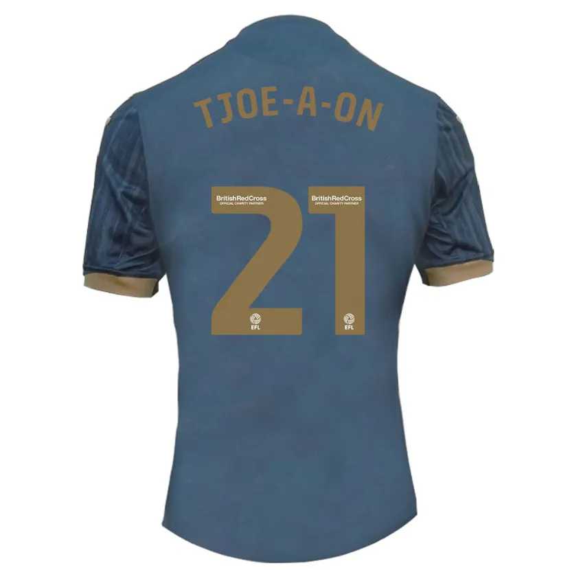 Danxen Niño Camiseta Nathan Tjoe-A-On #21 Verde Azulado Oscuro 2ª Equipación 2023/24 La Camisa