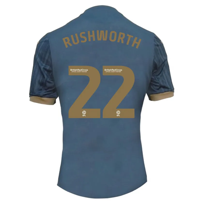 Danxen Niño Camiseta Carl Rushworth #22 Verde Azulado Oscuro 2ª Equipación 2023/24 La Camisa