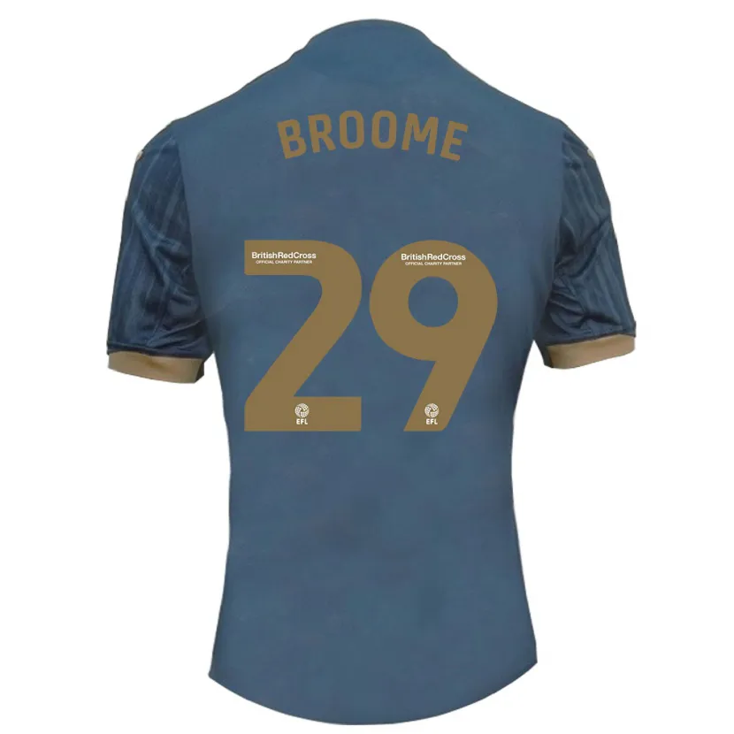 Danxen Niño Camiseta Nathan Broome #29 Verde Azulado Oscuro 2ª Equipación 2023/24 La Camisa