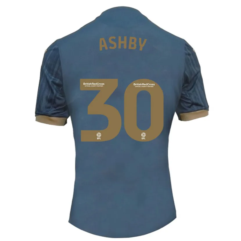 Danxen Niño Camiseta Harrison Ashby #30 Verde Azulado Oscuro 2ª Equipación 2023/24 La Camisa