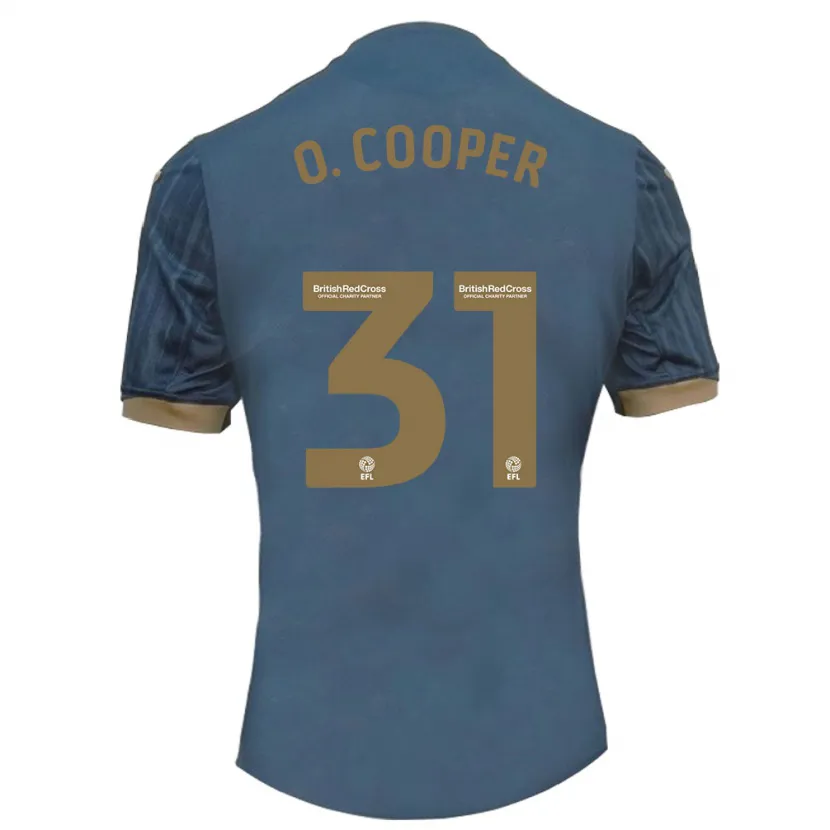 Danxen Niño Camiseta Oliver Cooper #31 Verde Azulado Oscuro 2ª Equipación 2023/24 La Camisa