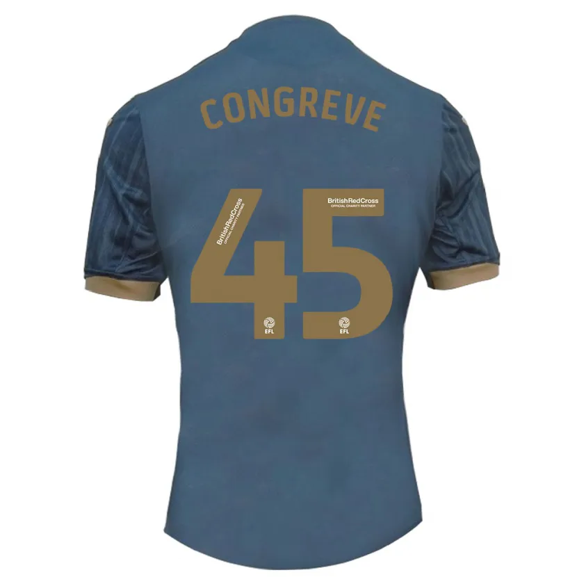 Danxen Niño Camiseta Cameron Congreve #45 Verde Azulado Oscuro 2ª Equipación 2023/24 La Camisa