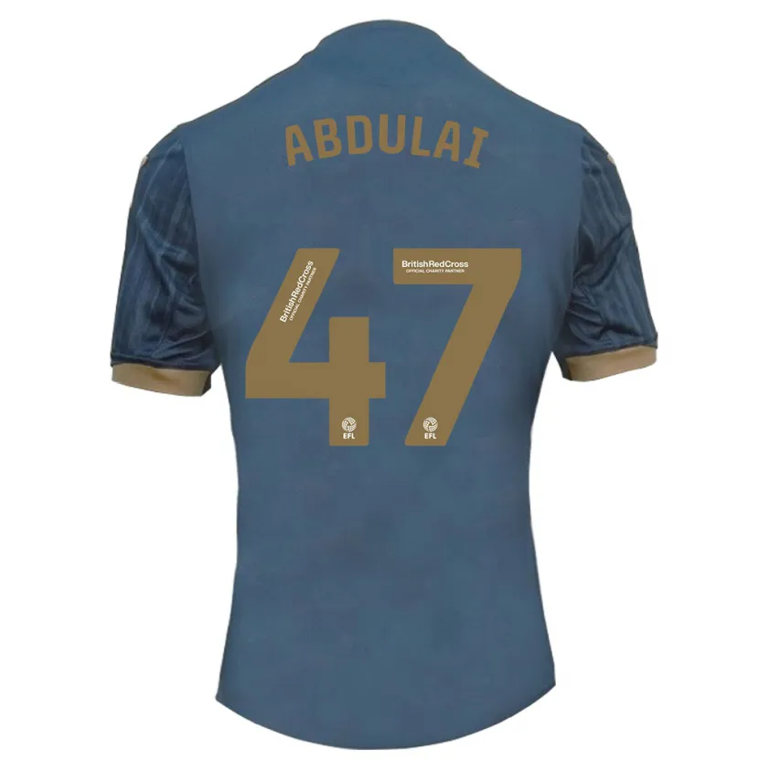 Danxen Niño Camiseta Azeem Abdulai #47 Verde Azulado Oscuro 2ª Equipación 2023/24 La Camisa