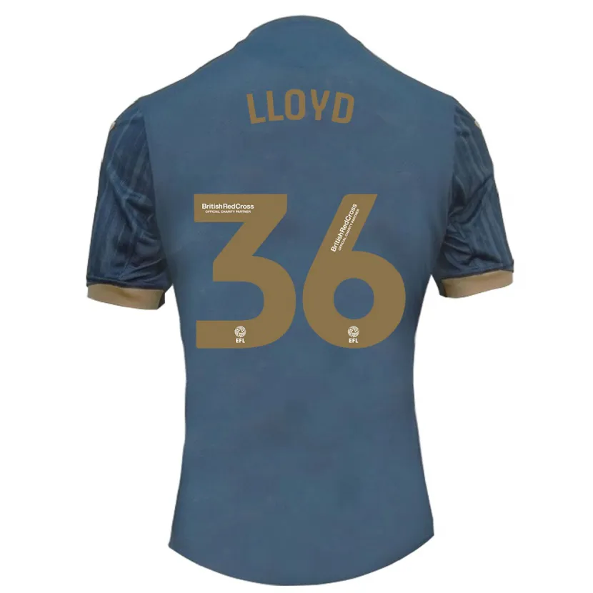 Danxen Niño Camiseta Ben Lloyd #36 Verde Azulado Oscuro 2ª Equipación 2023/24 La Camisa