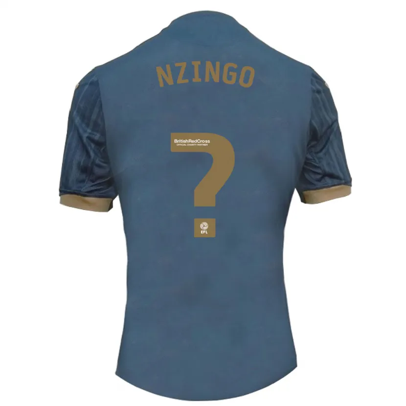 Danxen Niño Camiseta Glory Nzingo #0 Verde Azulado Oscuro 2ª Equipación 2023/24 La Camisa