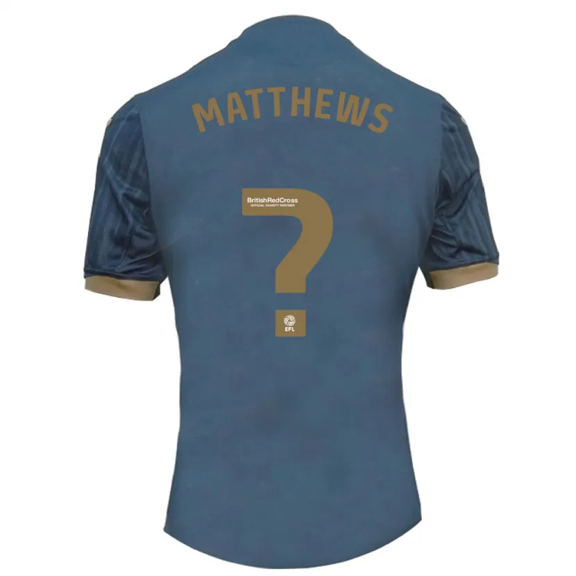 Danxen Niño Camiseta Archie Matthews #0 Verde Azulado Oscuro 2ª Equipación 2023/24 La Camisa