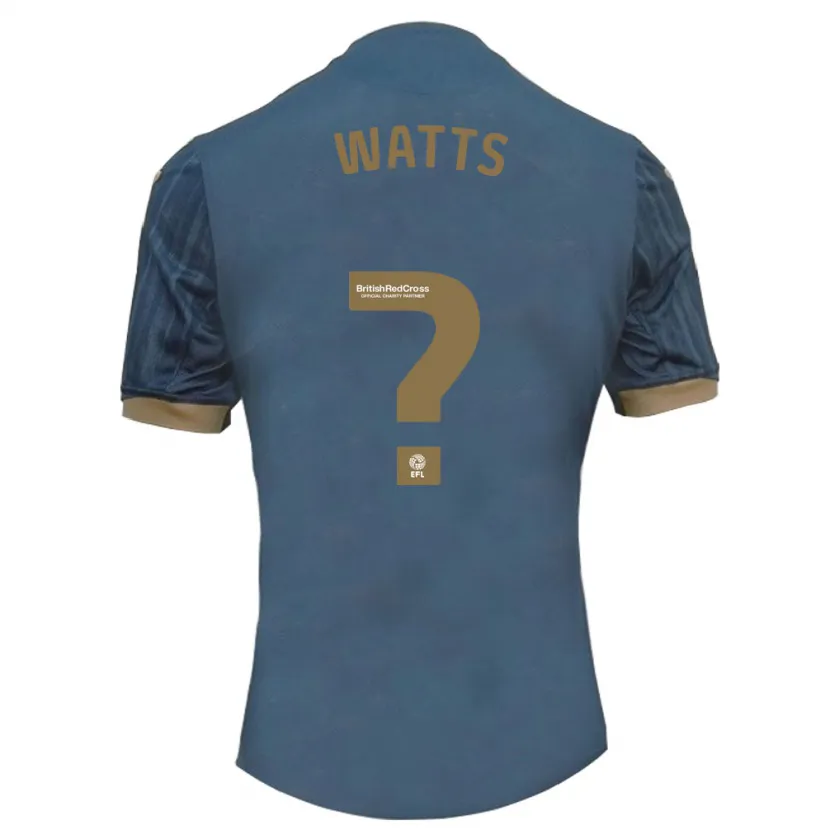 Danxen Niño Camiseta Evan Watts #0 Verde Azulado Oscuro 2ª Equipación 2023/24 La Camisa