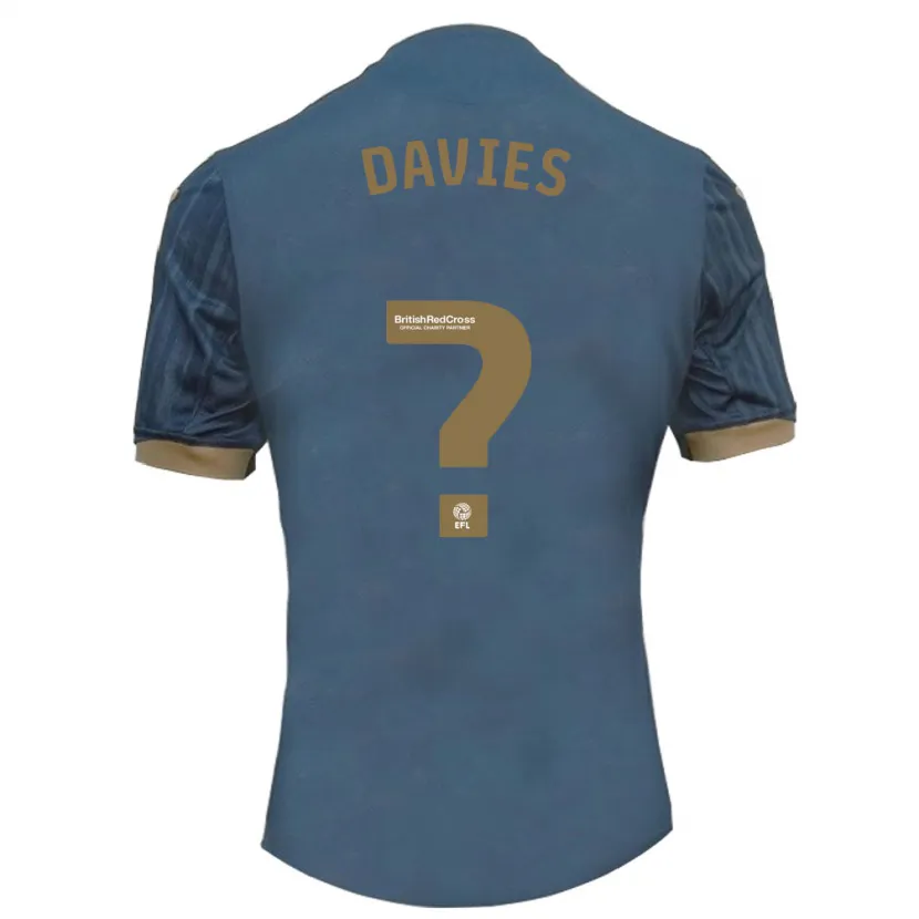 Danxen Niño Camiseta Ruben Davies #0 Verde Azulado Oscuro 2ª Equipación 2023/24 La Camisa