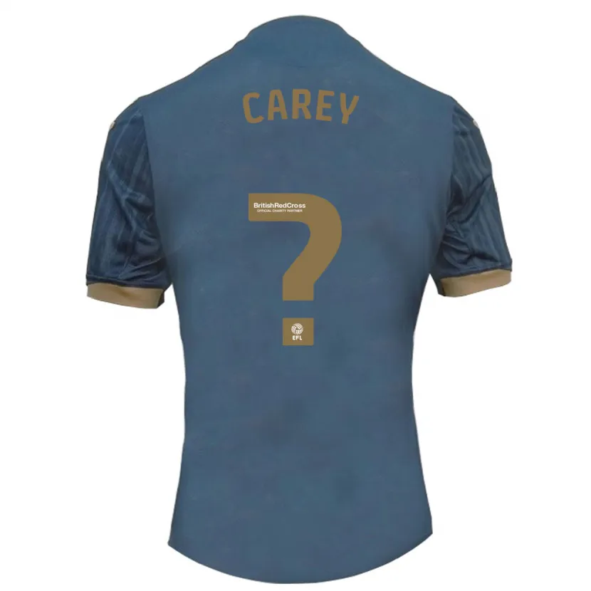 Danxen Niño Camiseta Joshua Carey #0 Verde Azulado Oscuro 2ª Equipación 2023/24 La Camisa