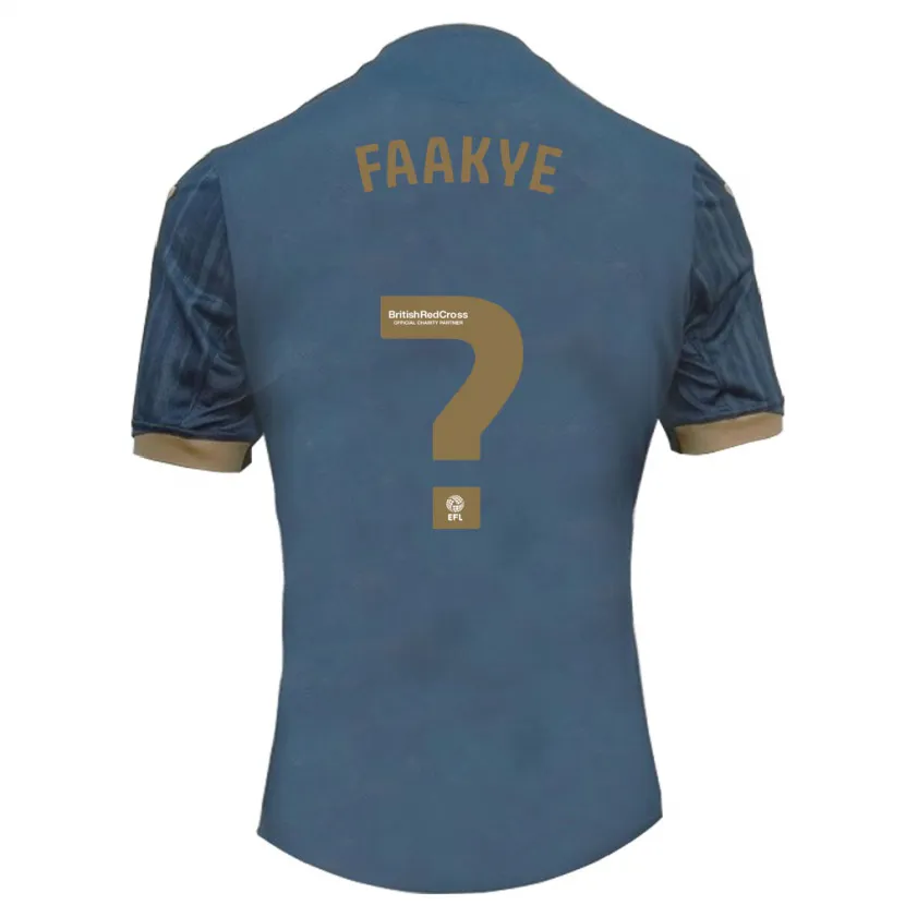 Danxen Niño Camiseta Richard Faakye #0 Verde Azulado Oscuro 2ª Equipación 2023/24 La Camisa