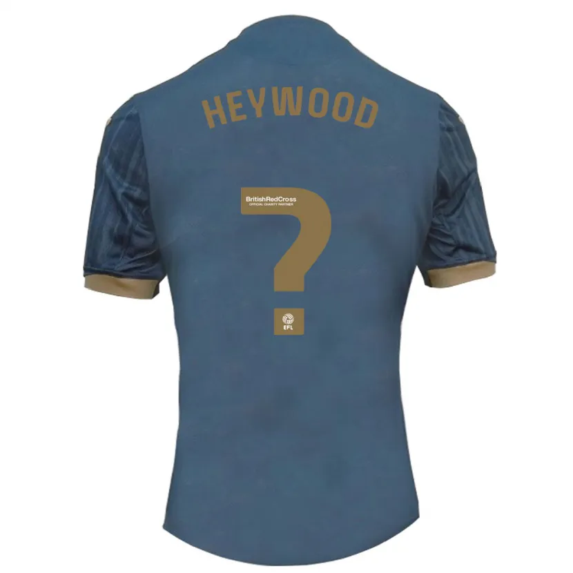 Danxen Niño Camiseta Carter Heywood #0 Verde Azulado Oscuro 2ª Equipación 2023/24 La Camisa