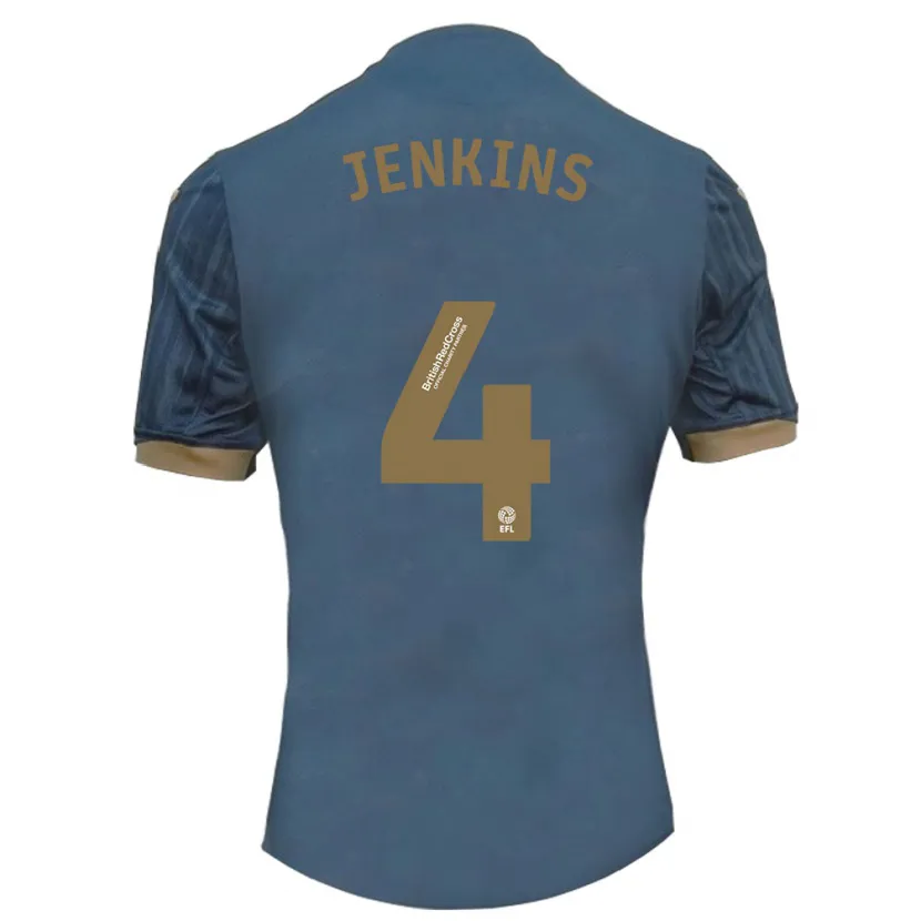 Danxen Niño Camiseta Shaunna Jenkins #4 Verde Azulado Oscuro 2ª Equipación 2023/24 La Camisa