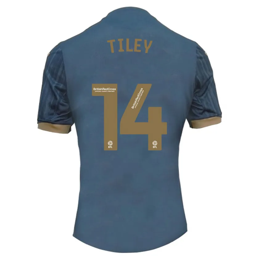 Danxen Niño Camiseta Chloe Tiley #14 Verde Azulado Oscuro 2ª Equipación 2023/24 La Camisa