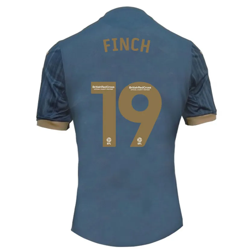 Danxen Niño Camiseta Lucy Finch #19 Verde Azulado Oscuro 2ª Equipación 2023/24 La Camisa