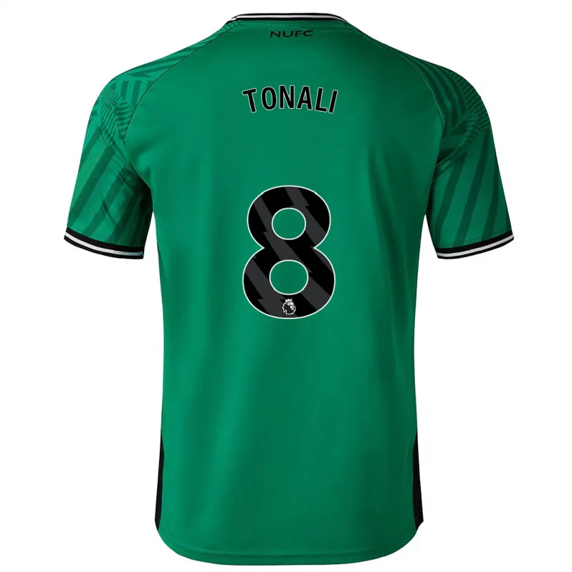 Danxen Niño Camiseta Sandro Tonali #8 Verde 2ª Equipación 2023/24 La Camisa