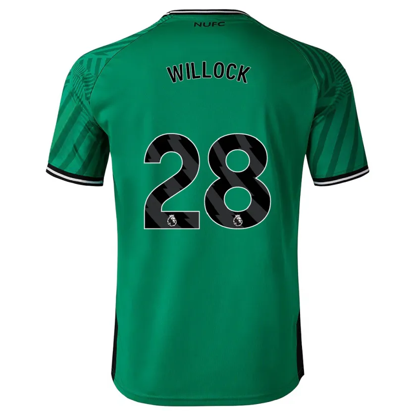 Danxen Niño Camiseta Joe Willock #28 Verde 2ª Equipación 2023/24 La Camisa