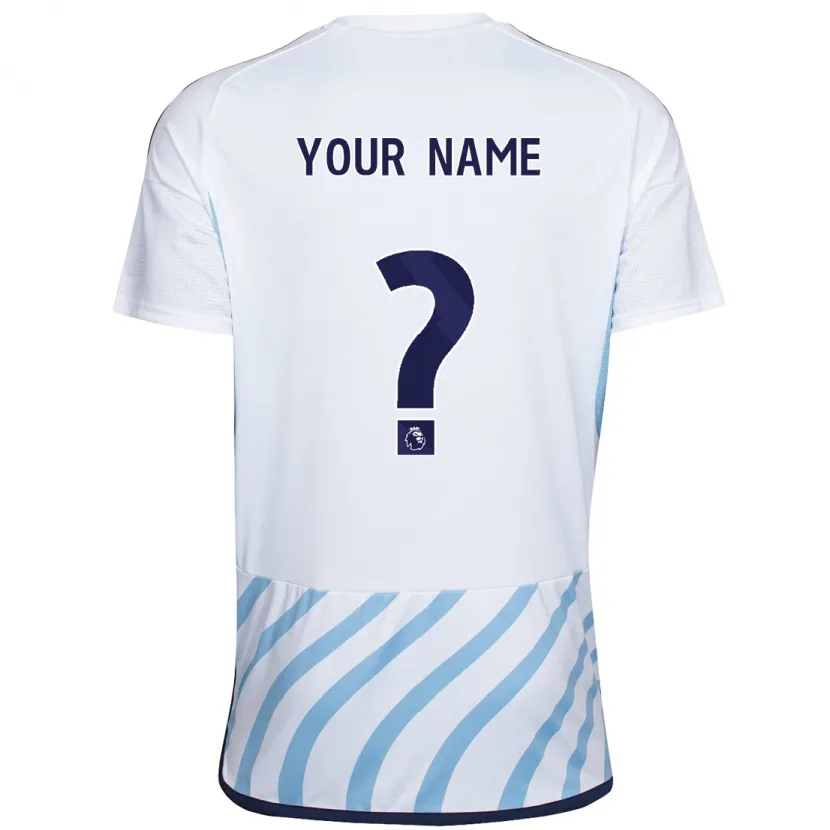 Danxen Niño Camiseta Su Nombre #0 Blanco Azul 2ª Equipación 2023/24 La Camisa