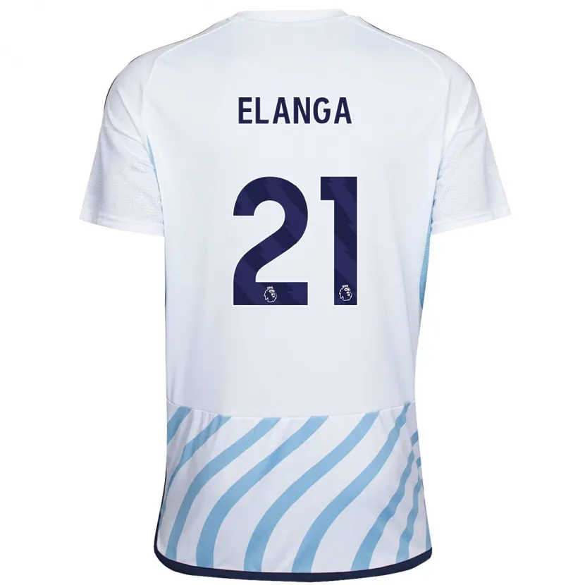 Danxen Niño Camiseta Anthony Elanga #21 Blanco Azul 2ª Equipación 2023/24 La Camisa