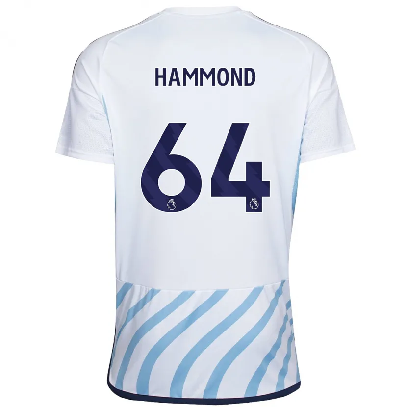 Danxen Niño Camiseta Ben Hammond #64 Blanco Azul 2ª Equipación 2023/24 La Camisa